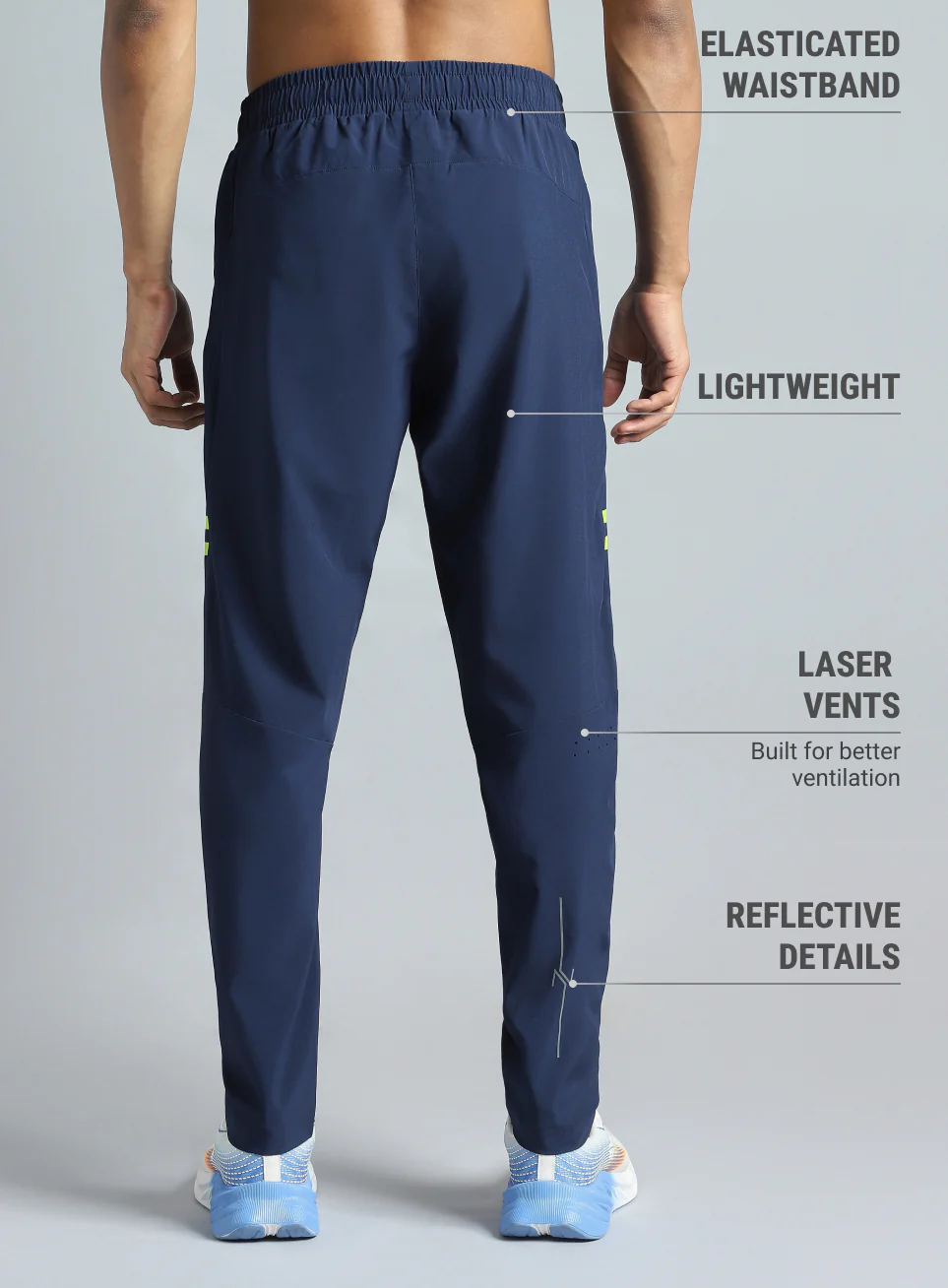Men's Navy Pacer Running Trackpants - Image 6
