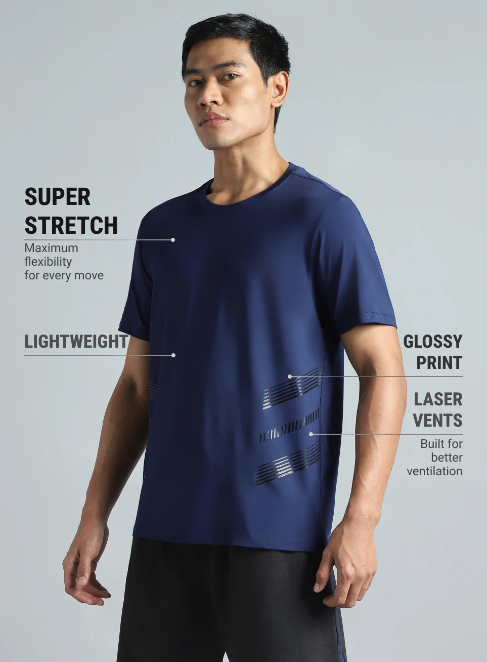 Men's Navy Performance Pro Training T-shirt - Image 5
