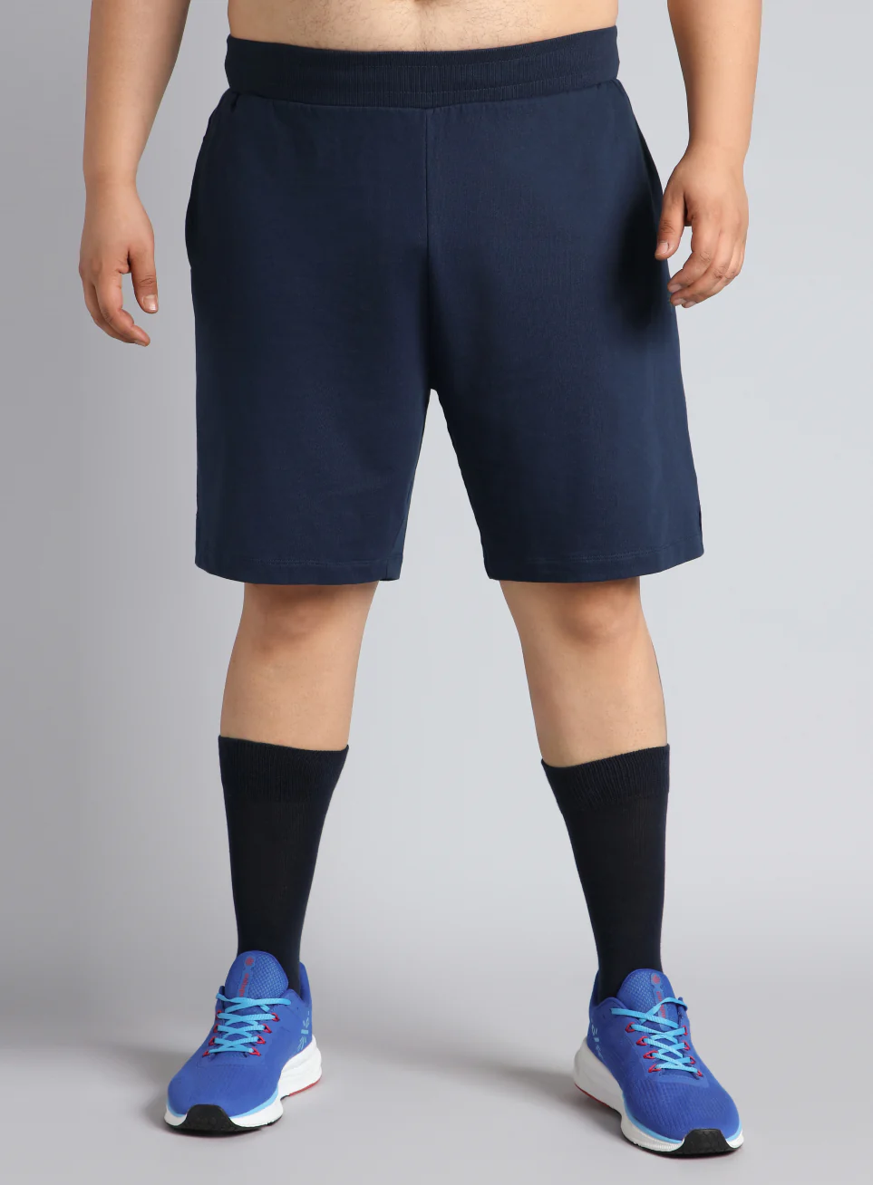 Men's Navy Plus Size Training Essential Shorts - Image 4