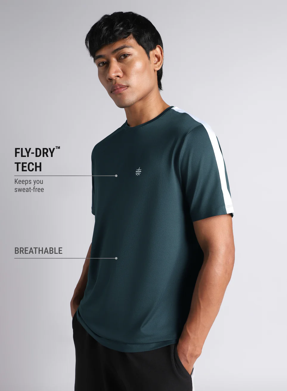 Men's Navy Pop Active T-shirt - Image 5