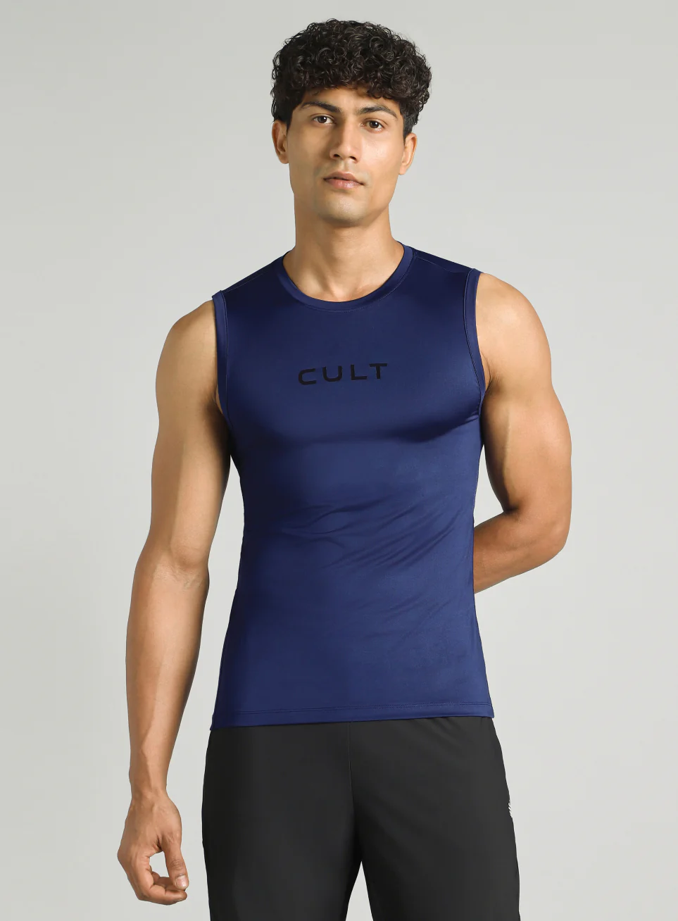 Men's Navy Power Lifter Compression T-shirt - Image 4