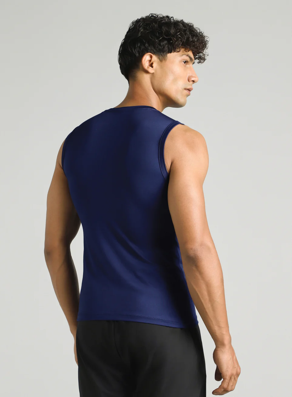 Men's Navy Power Lifter Compression T-shirt - Image 6