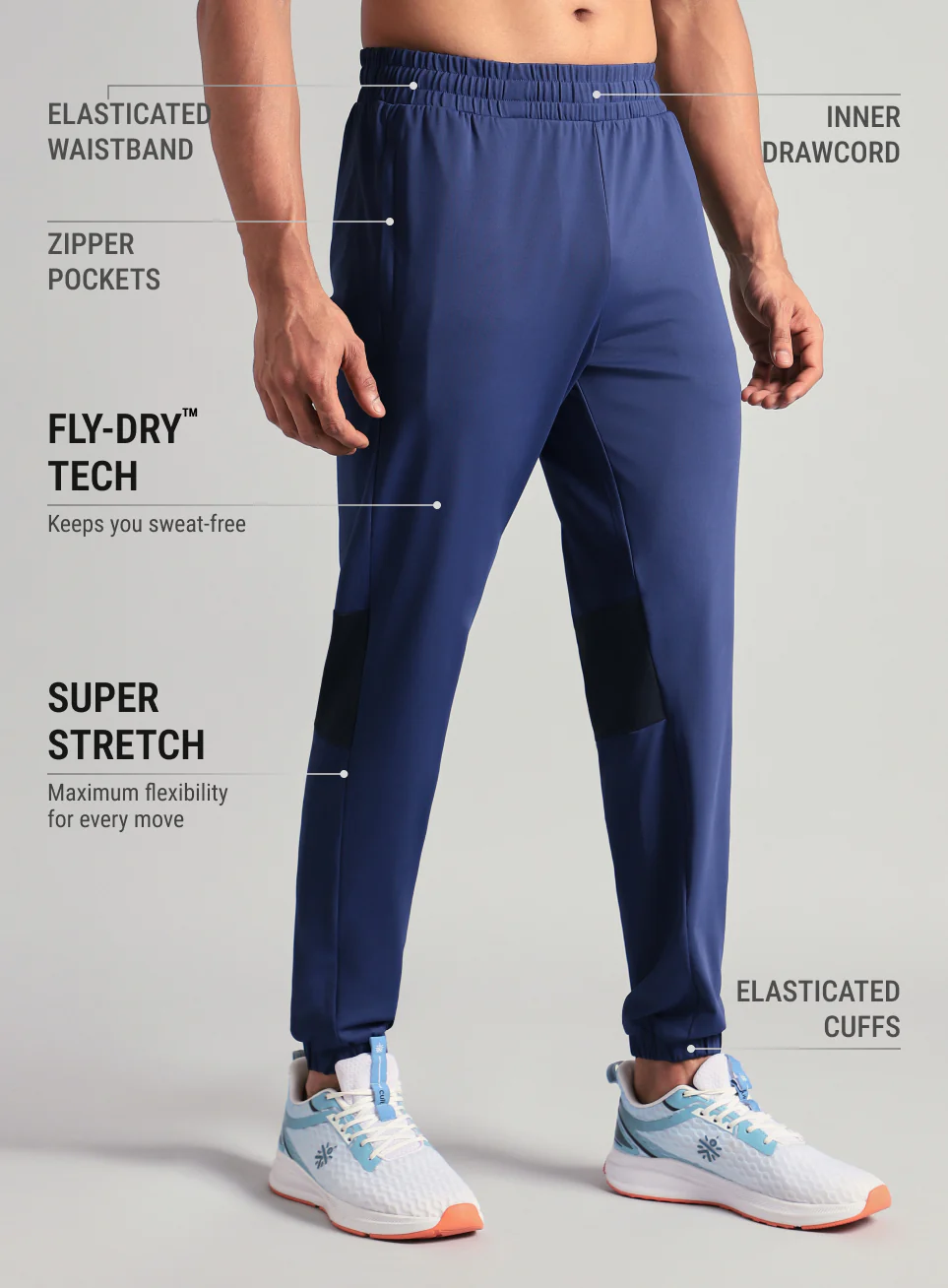 Men's Navy Power Pop Active Joggers - Image 5