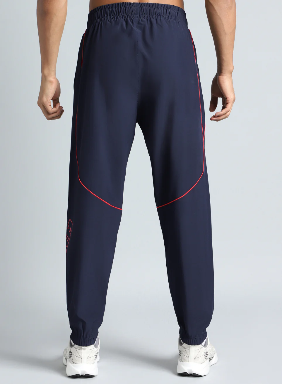 Men's Navy Rhythm Print Joggers - Image 6