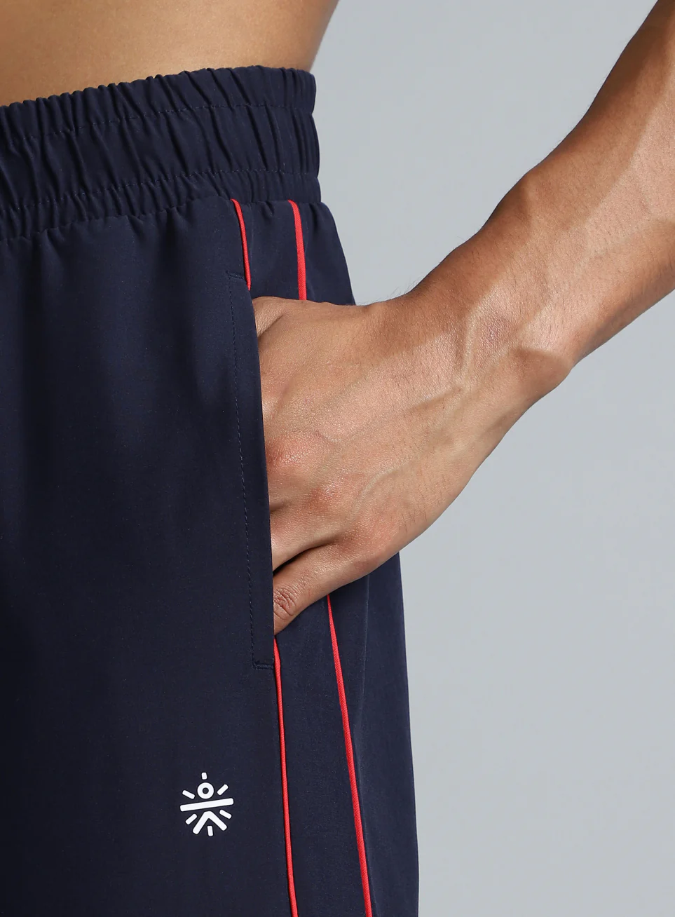 Men's Navy Rhythm Print Joggers - Image 7