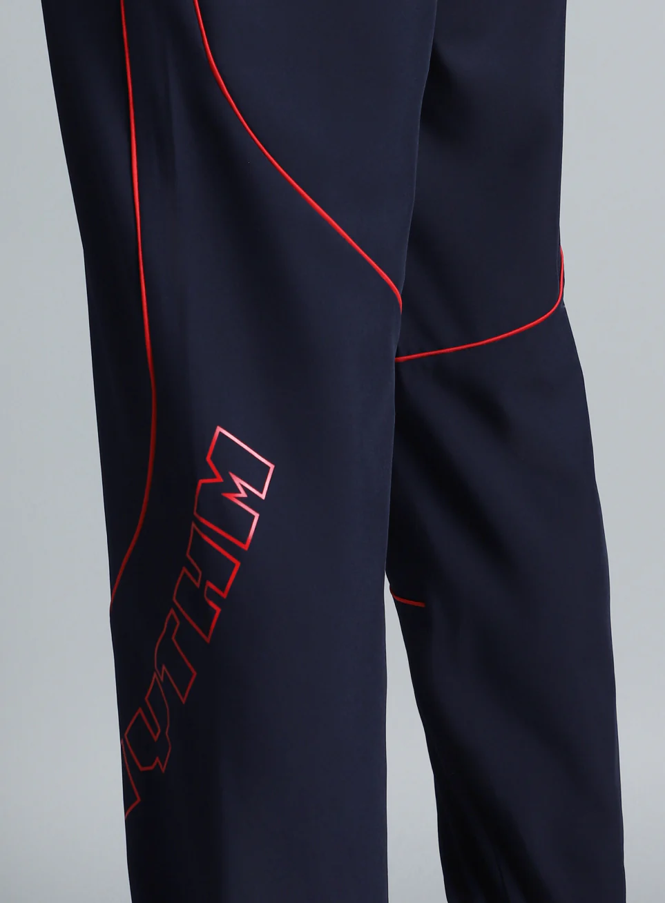 Men's Navy Rhythm Print Joggers - Image 8