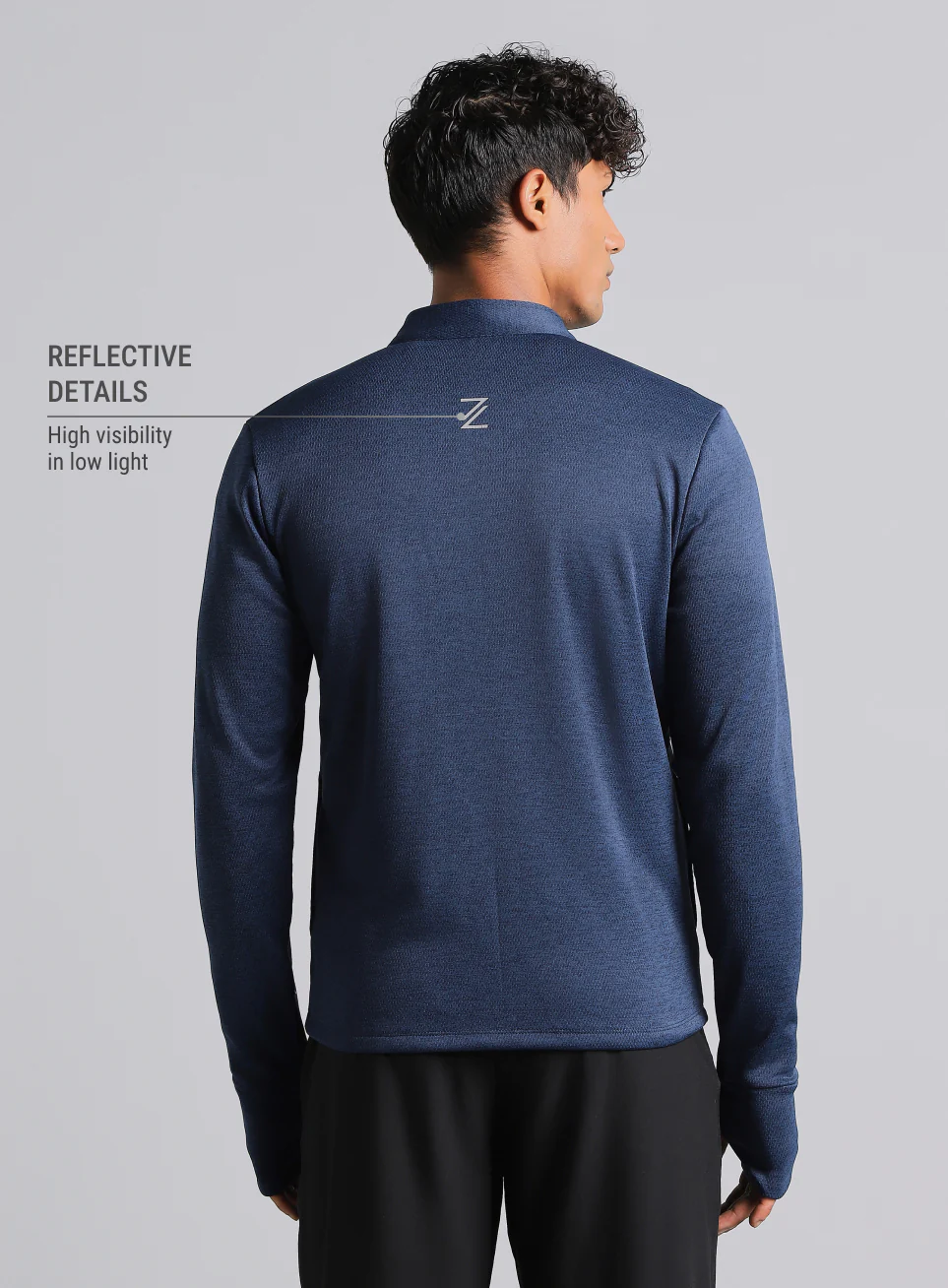 Men's Navy Run Elevate All Weather Jacket - Image 6