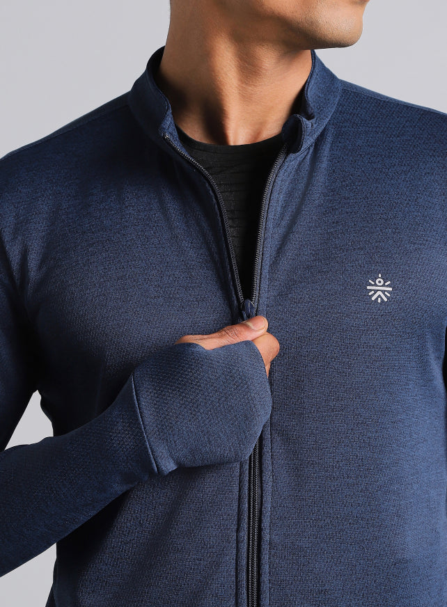 Men's Navy Run Elevate All Weather Jacket - Image 7