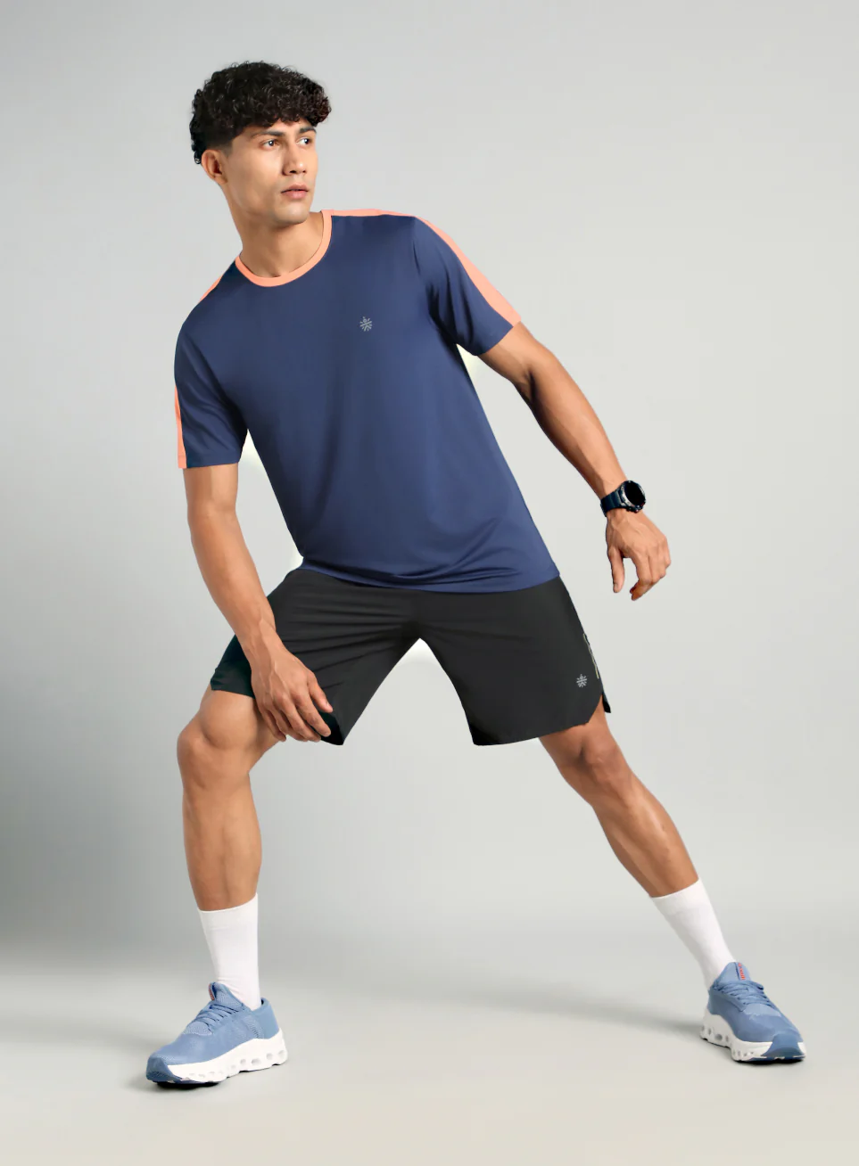 Men's Navy Run In Motion Graphic T-Shirt - Image 2