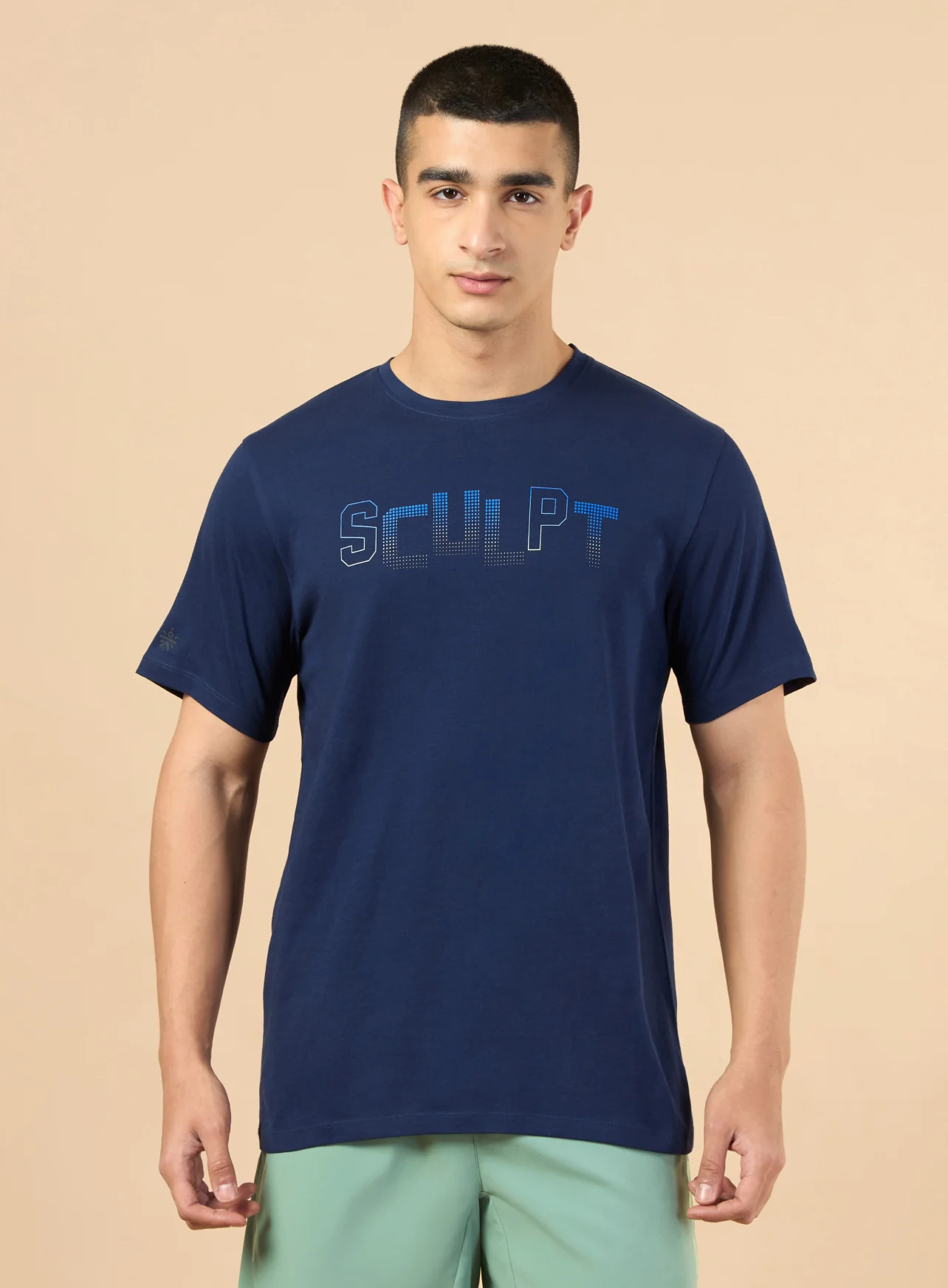 Men's Navy Sculpt Graphic T-shirt - Image 4