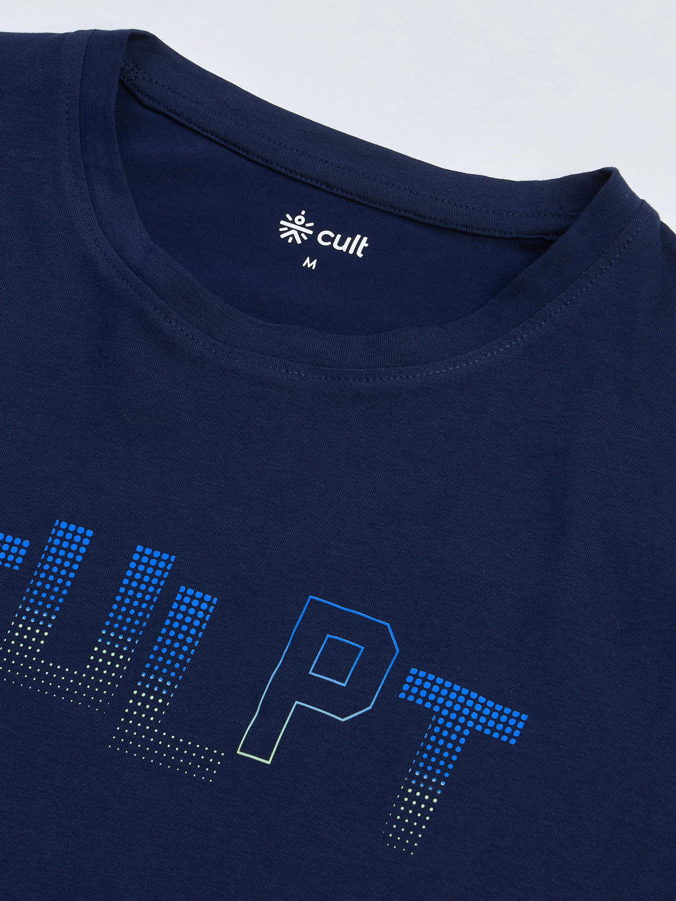 Men's Navy Sculpt Graphic T-shirt - Image 8