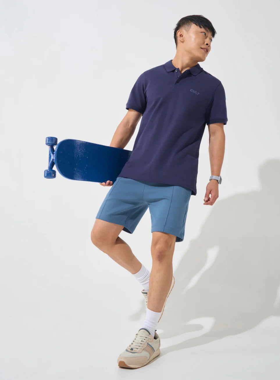 Men's Navy Soft Form Classic Polo T-shirt - Image 2