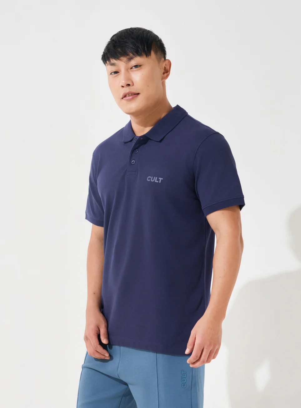Men's Navy Soft Form Classic Polo T-shirt - Image 5
