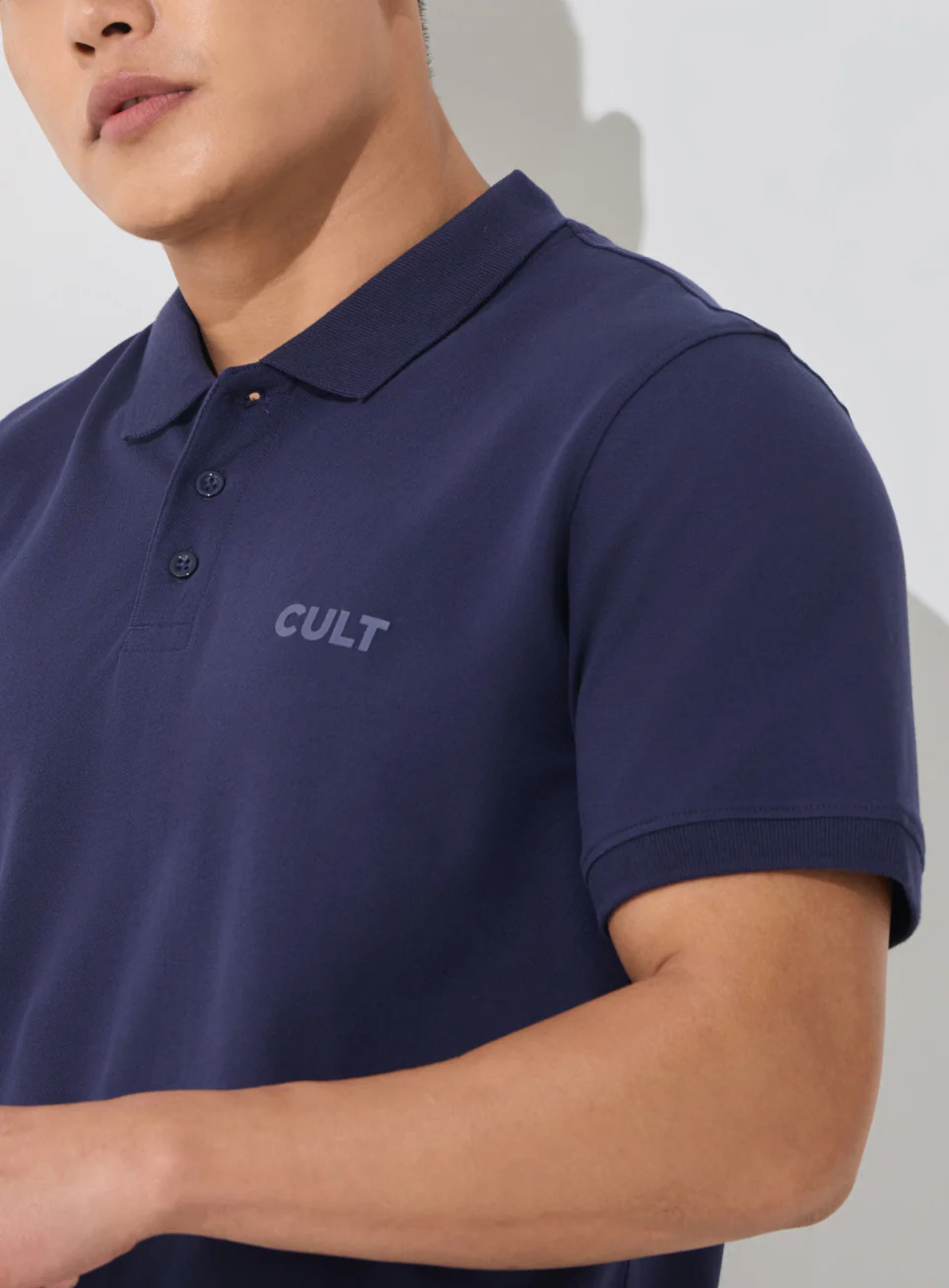 Men's Navy Soft Form Classic Polo T-shirt - Image 7