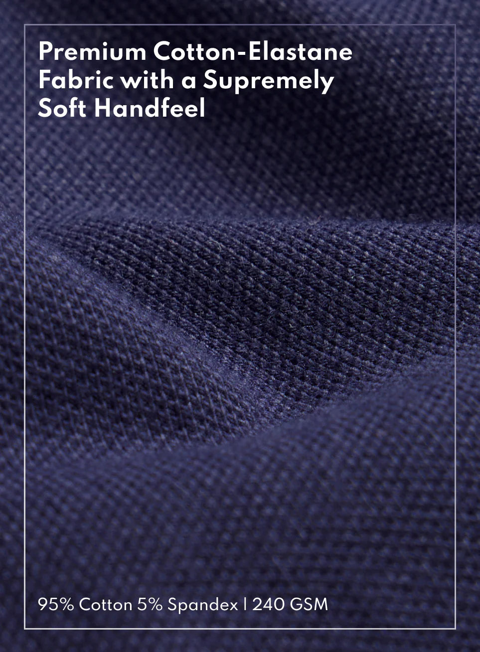 Men's Navy Soft Form Classic Polo T-shirt - Image 8