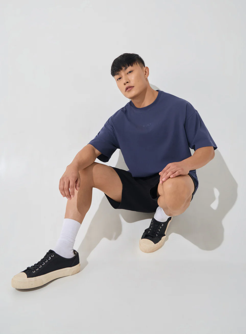 Men's Navy Soft Form Oversized T-shirt - Image 3