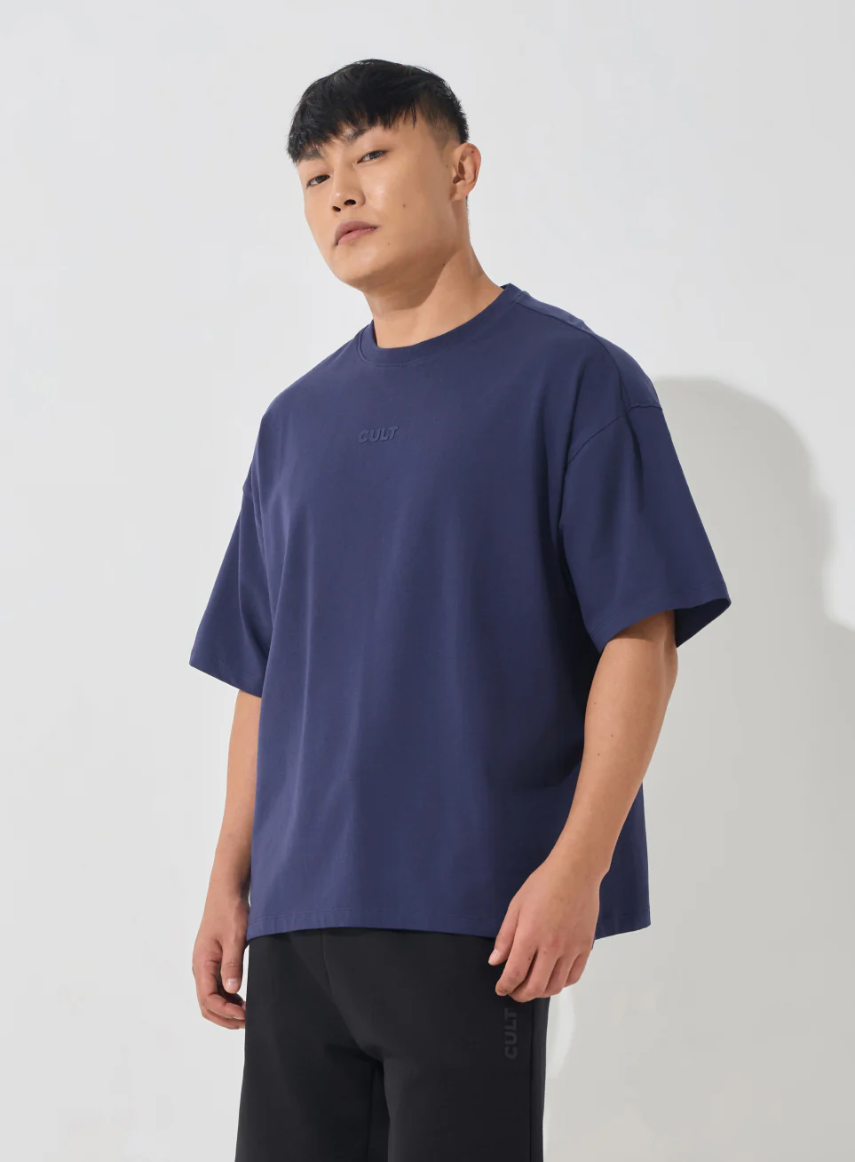 Men's Navy Soft Form Oversized T-shirt - Image 5
