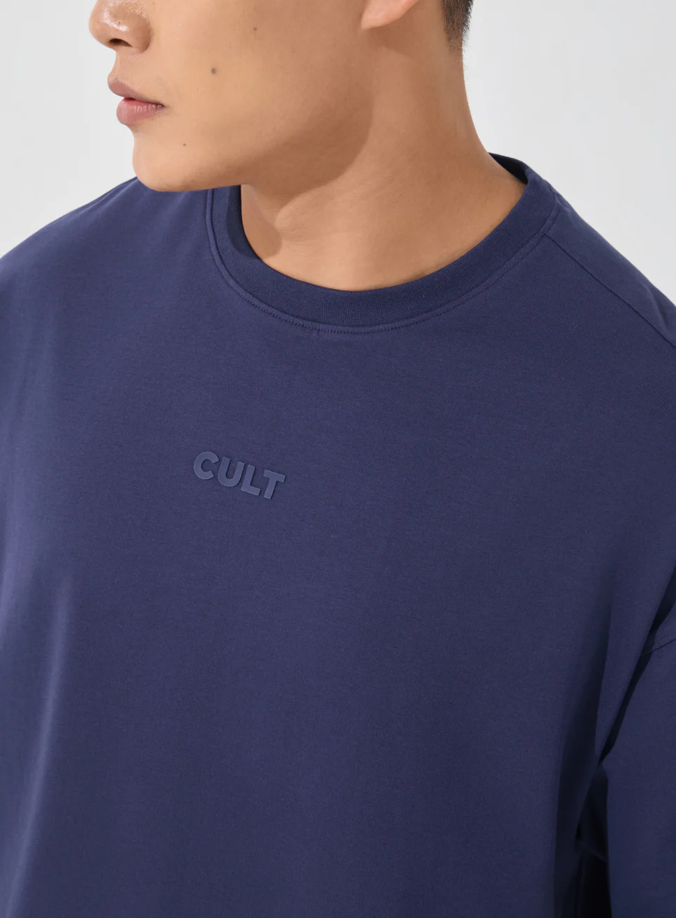 Men's Navy Soft Form Oversized T-shirt - Image 7