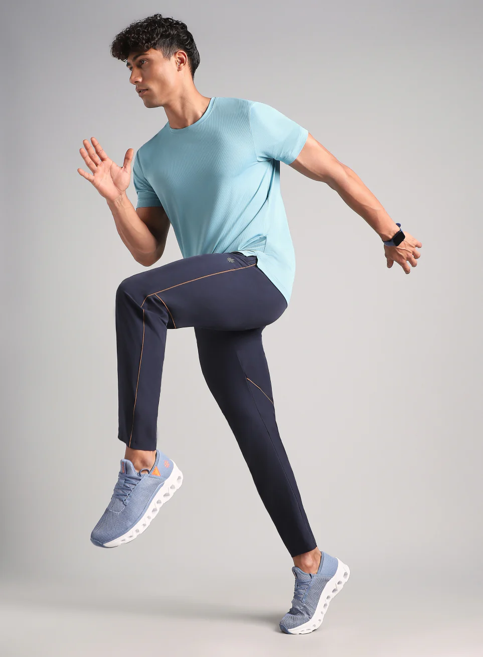 Men's Navy Speed Run Trackpants - Image 3