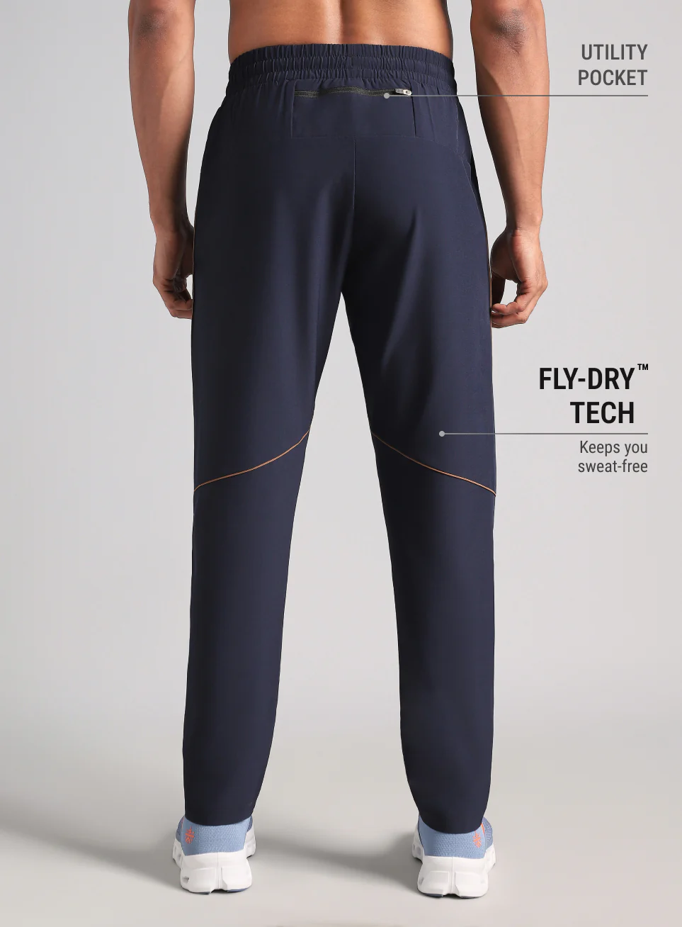 Men's Navy Speed Run Trackpants - Image 6