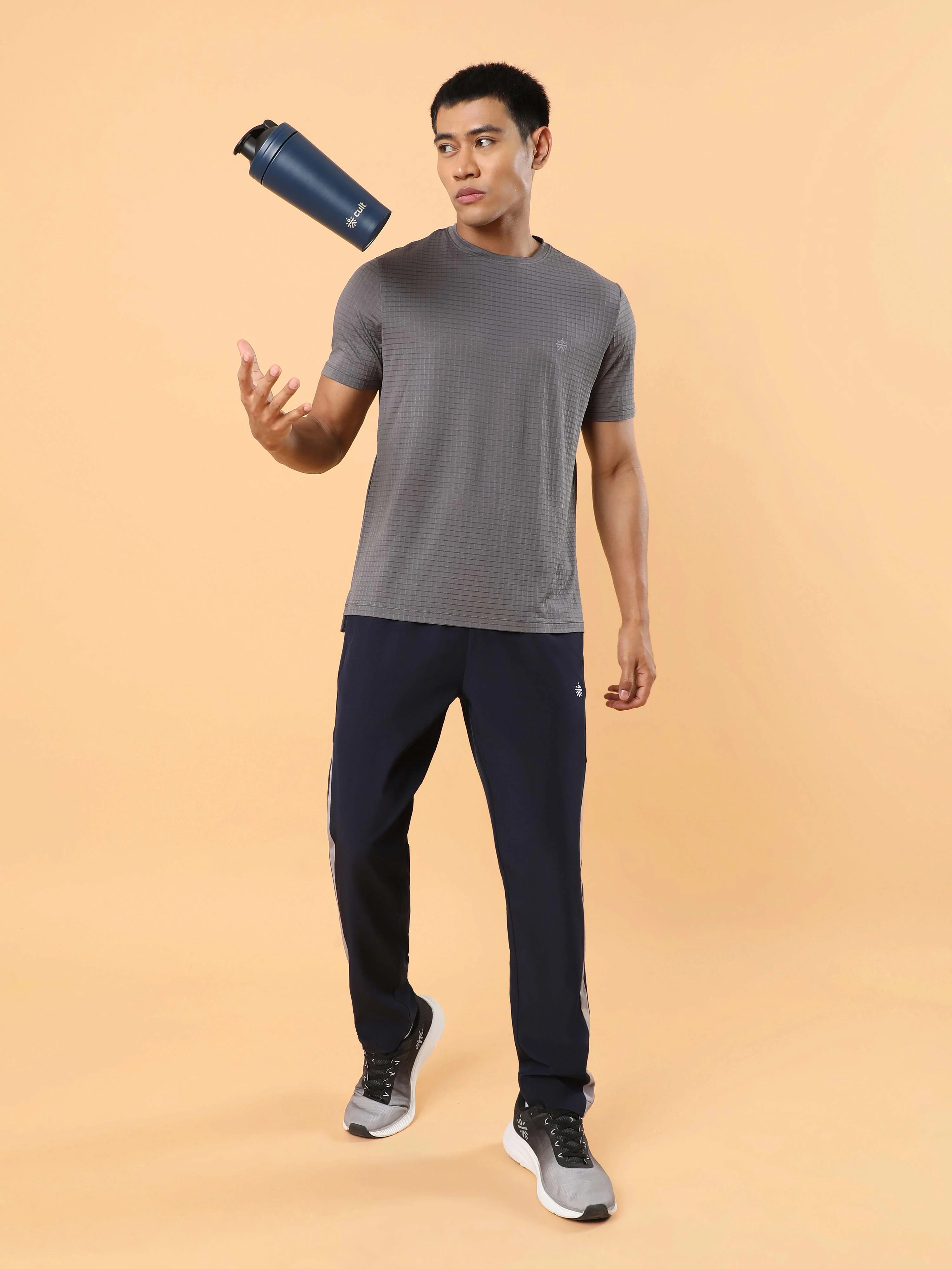 Men's Navy Sporty Training Trackpants - Image 2