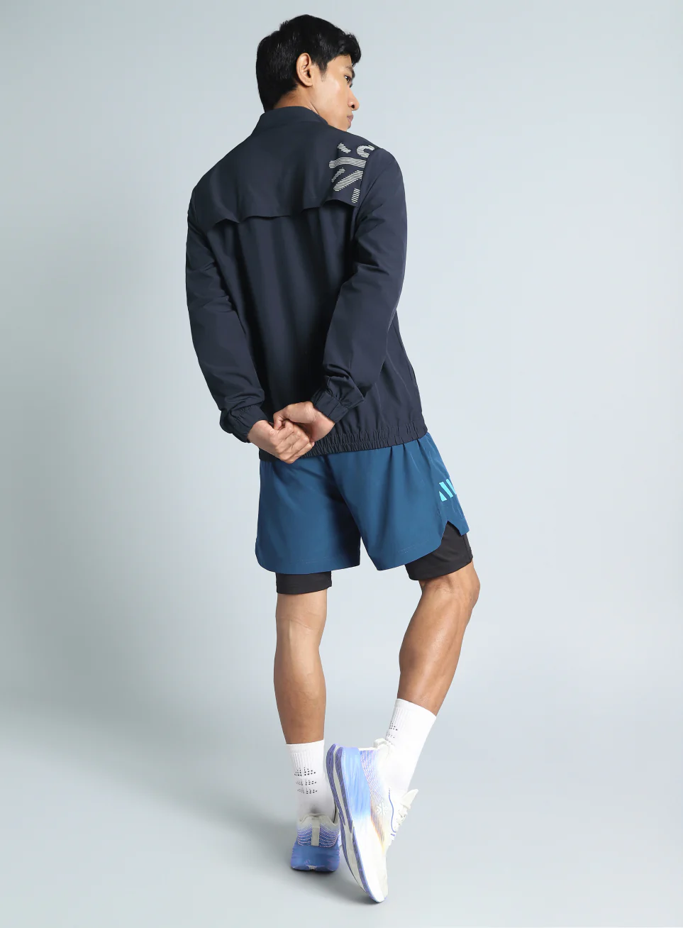Men's Navy Train in Workout Jacket - Image 3