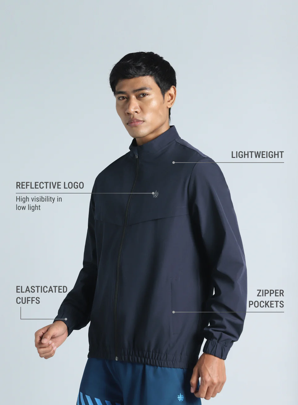 Men's Navy Train in Workout Jacket - Image 5