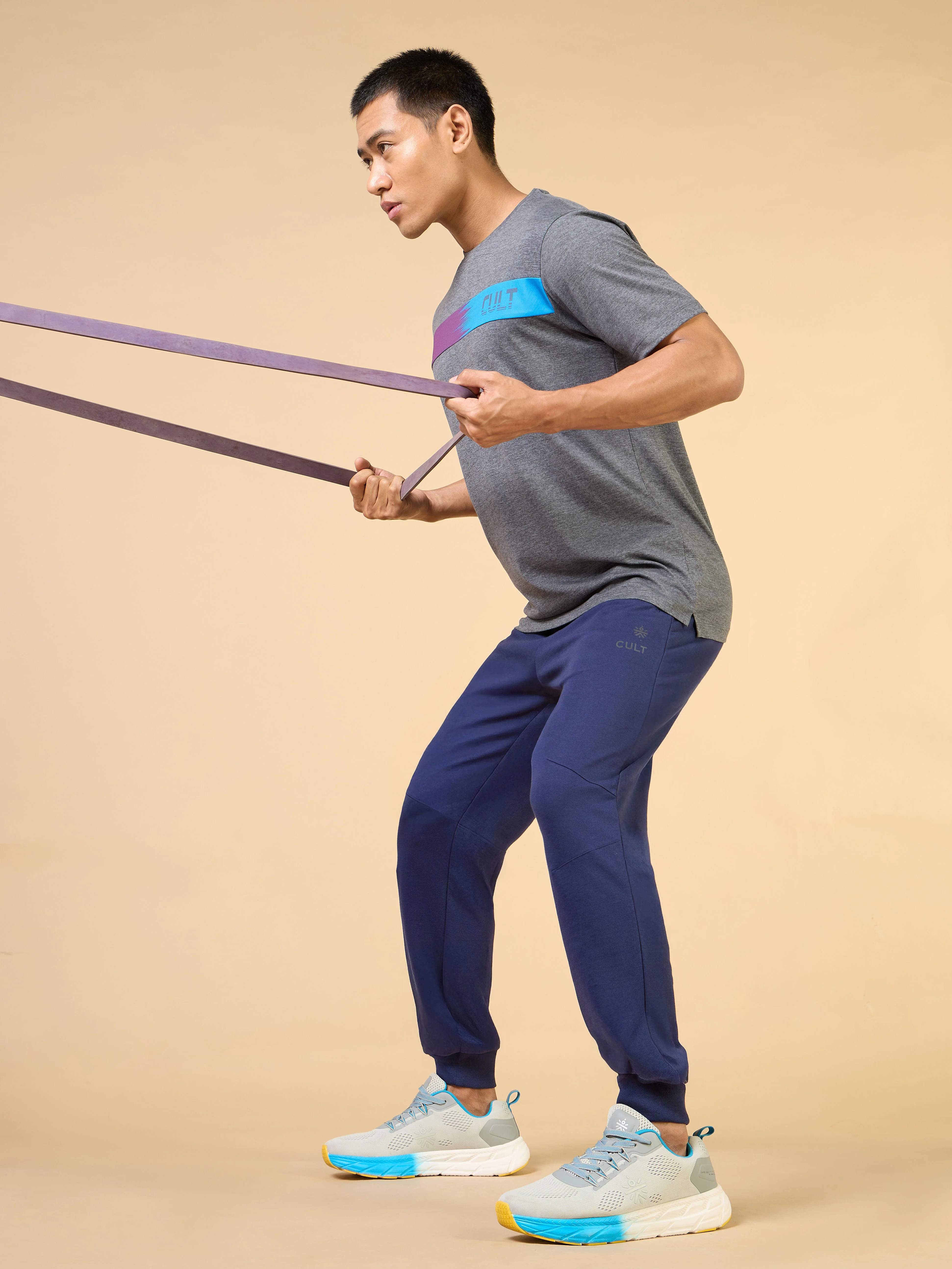 Men's Navy Training Sculpted Joggers - Image 3