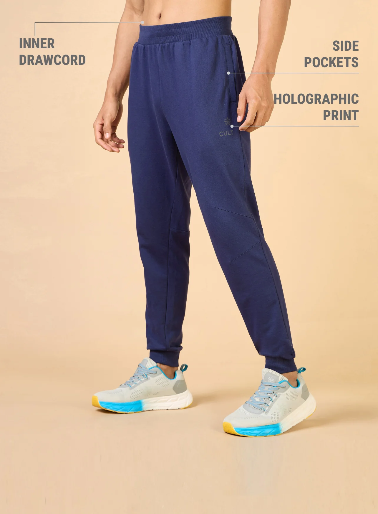 Men's Navy Training Sculpted Joggers - Image 5