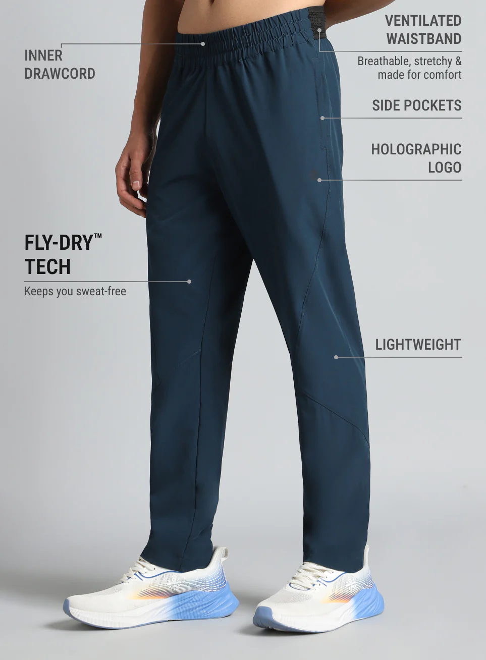 Men's Navy True Performance Sculpted Trackpants - Image 5