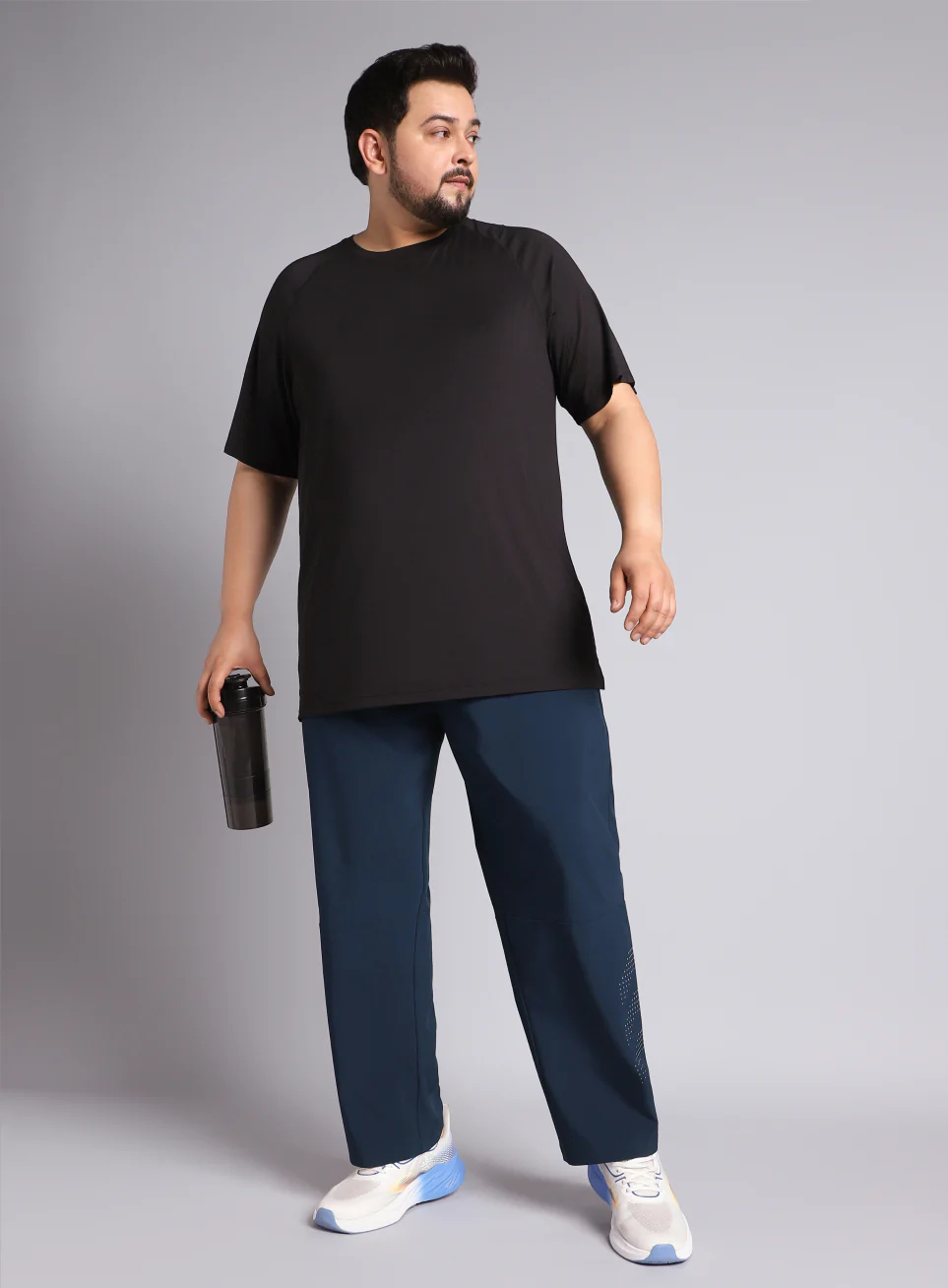 Men's Navy Ultimate Running Plus Size Trackpants - Image 3