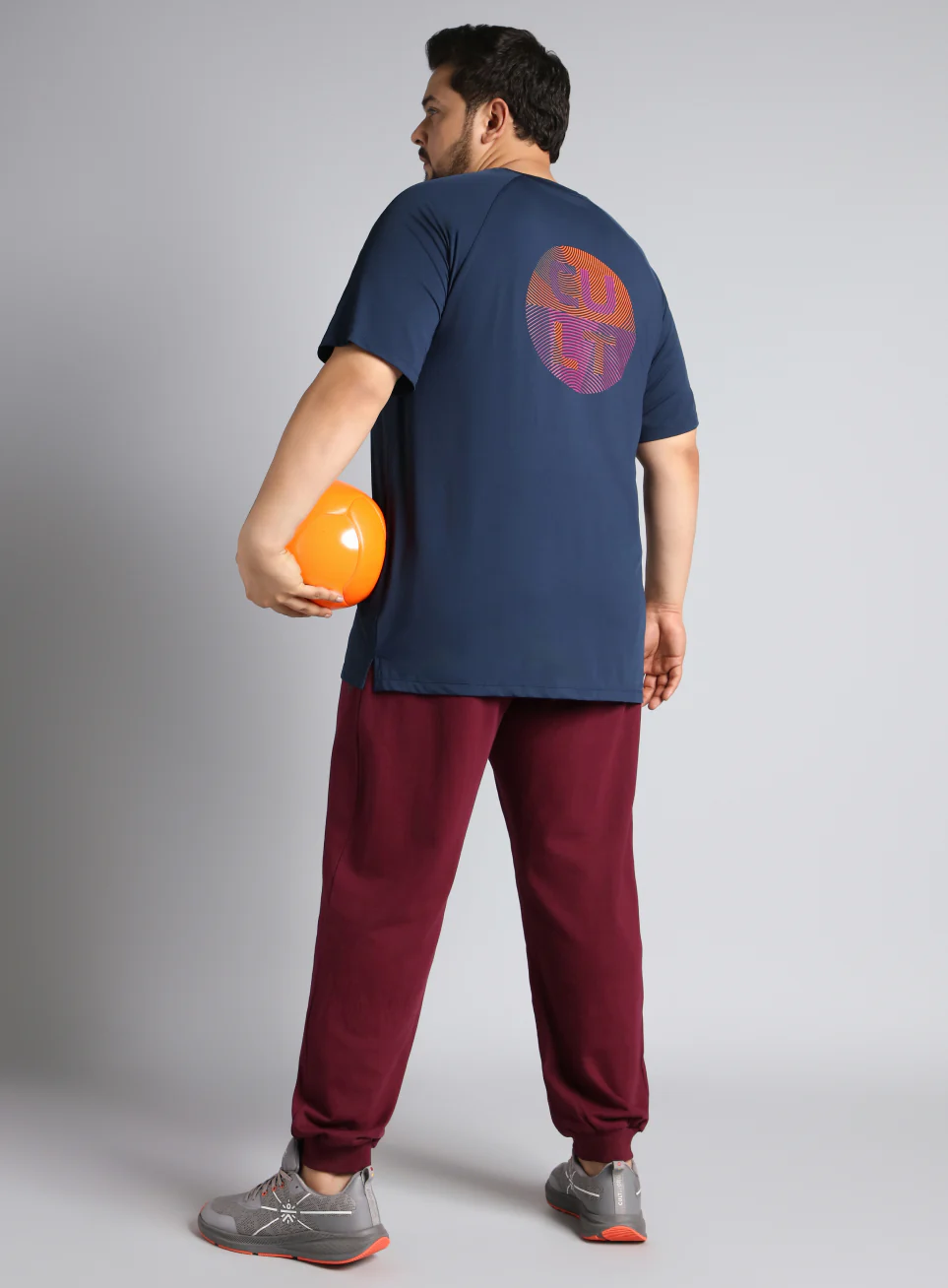 Men's Navy Ultimate Training Plus Size regular fit T-shirt - Image 3