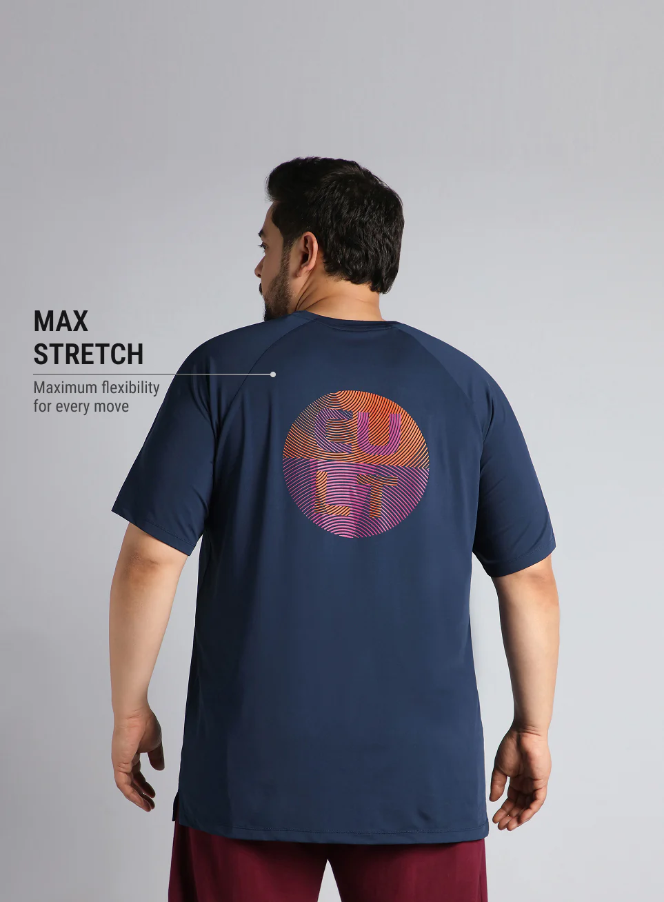 Men's Navy Ultimate Training Plus Size regular fit T-shirt - Image 6