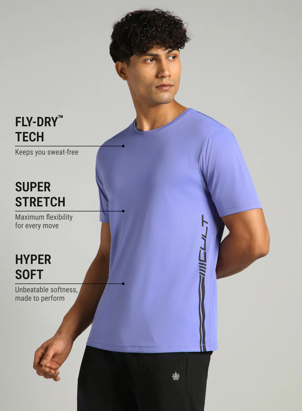 Men's Navy Warm Up Training T-shirt - Image 5