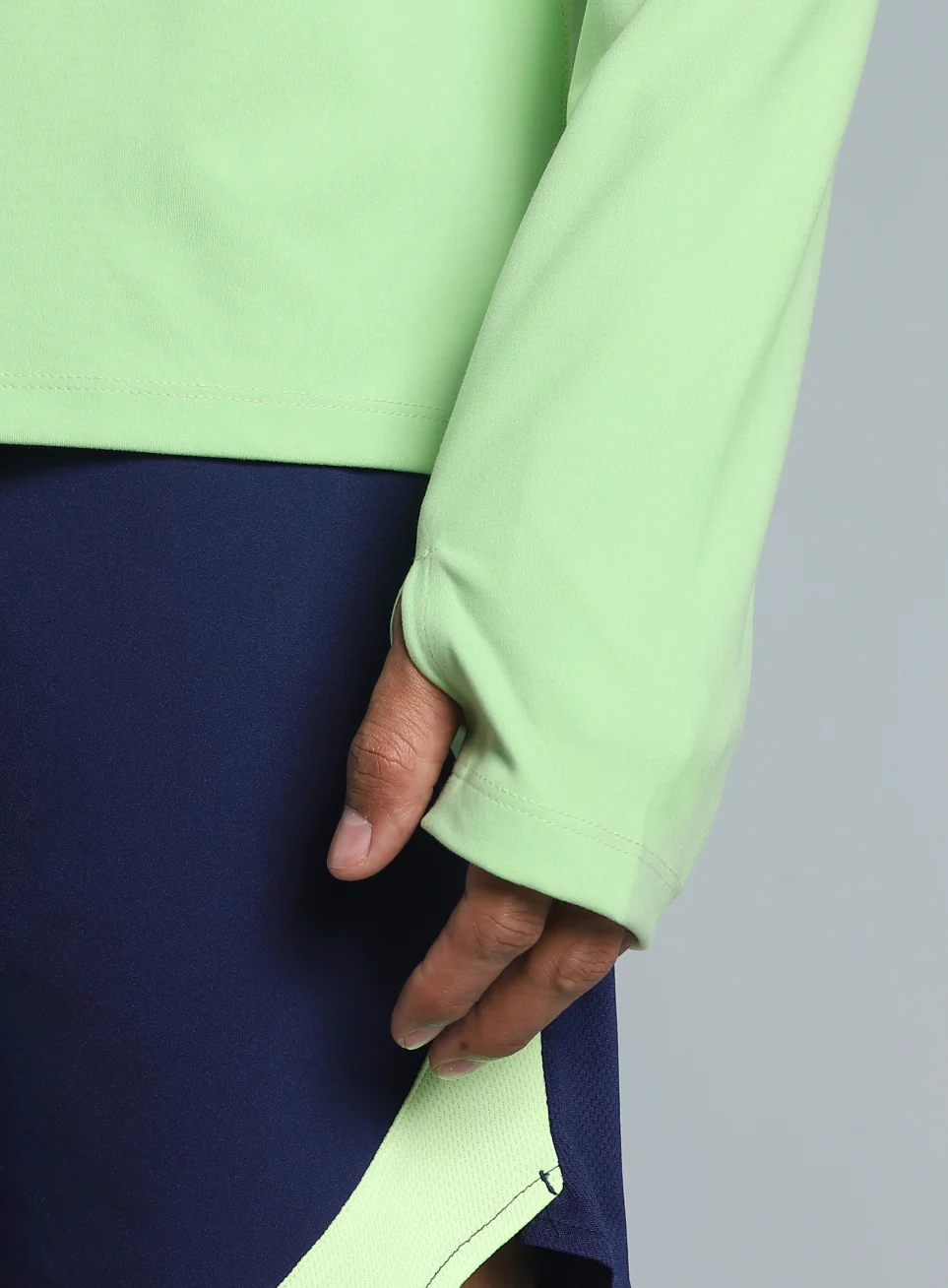 Men's Neon Green Night Runner's Half Placket Jacket - Image 9