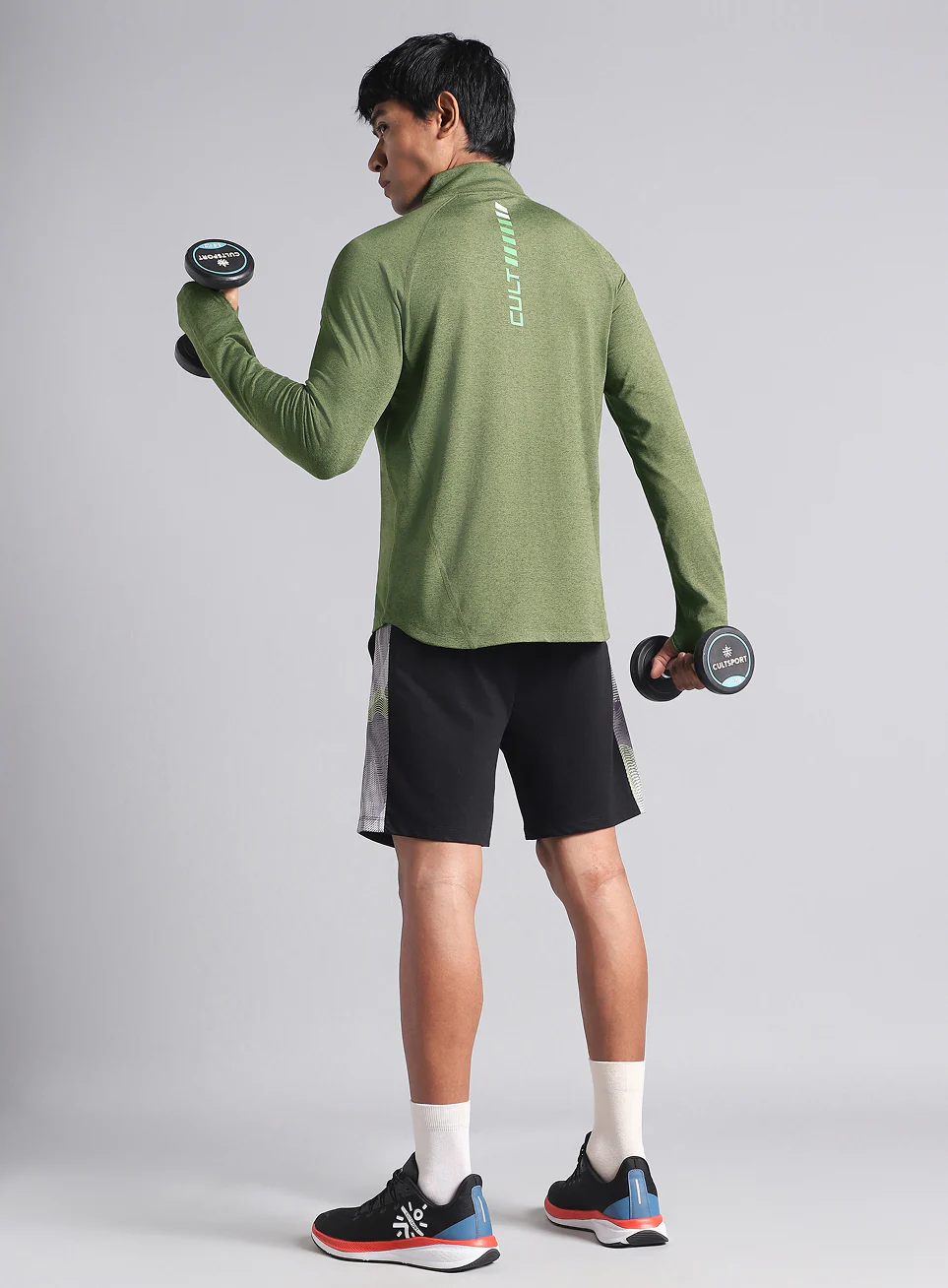 Men's Neon Green Training Sculpted All Weather Jacket - Image 2