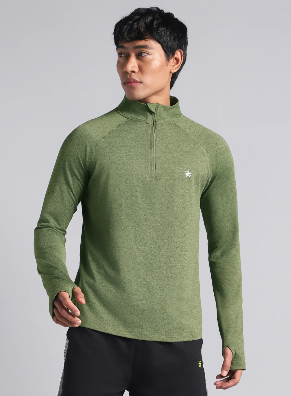 Men's Neon Green Training Sculpted All Weather Jacket - Image 4