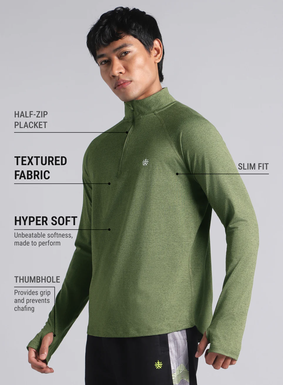 Men's Neon Green Training Sculpted All Weather Jacket - Image 5