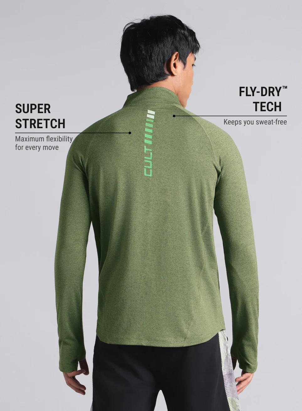Men's Neon Green Training Sculpted All Weather Jacket - Image 6
