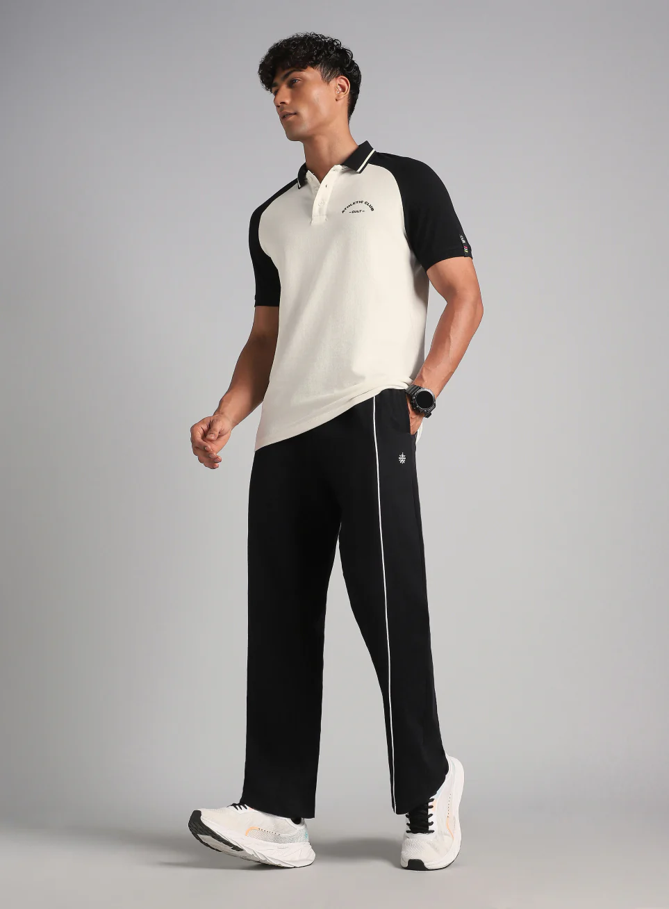 Men's Off White Athletic Club Polo T-Shirt - Image 3