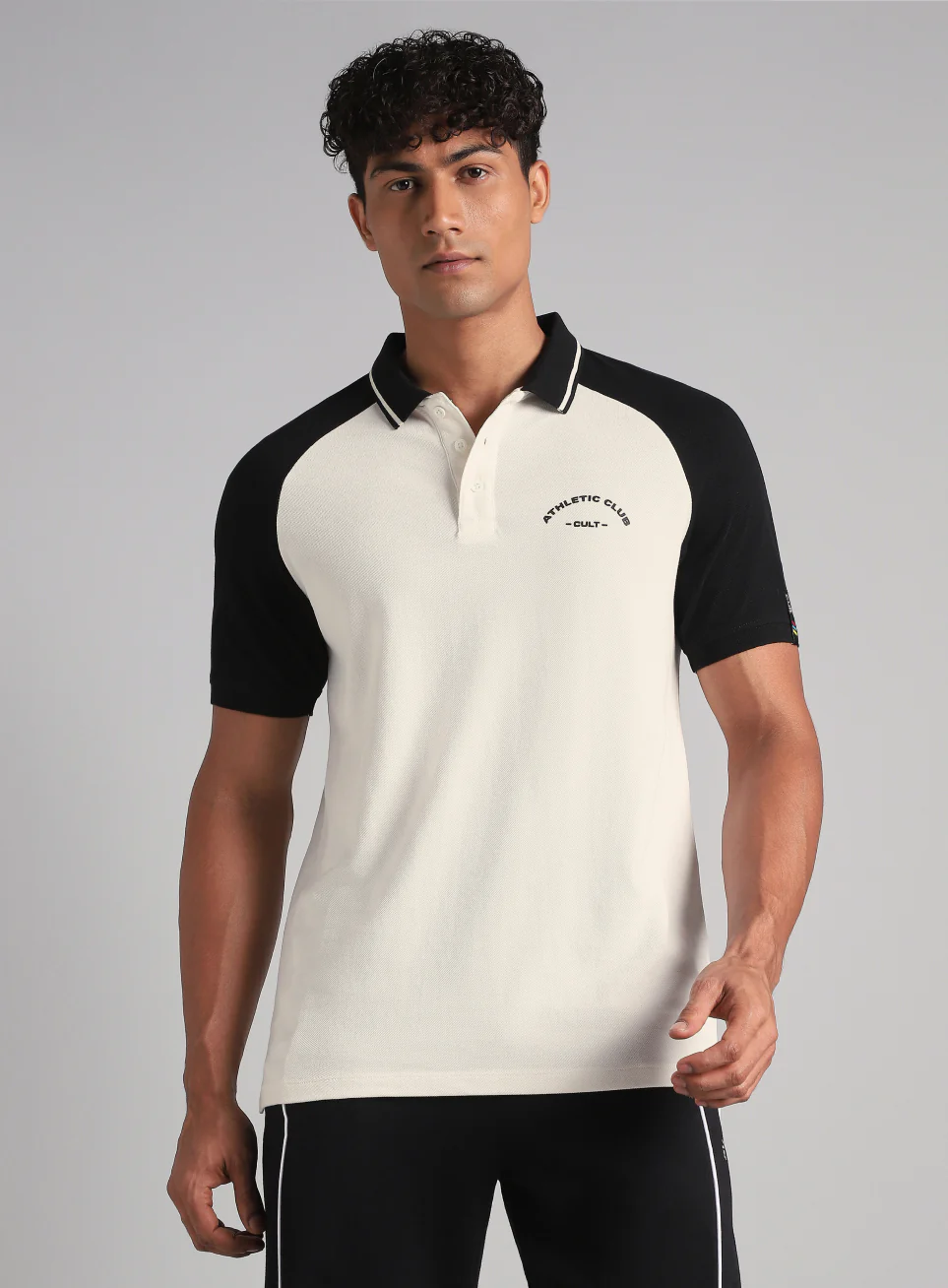 Men's Off White Athletic Club Polo T-Shirt - Image 4