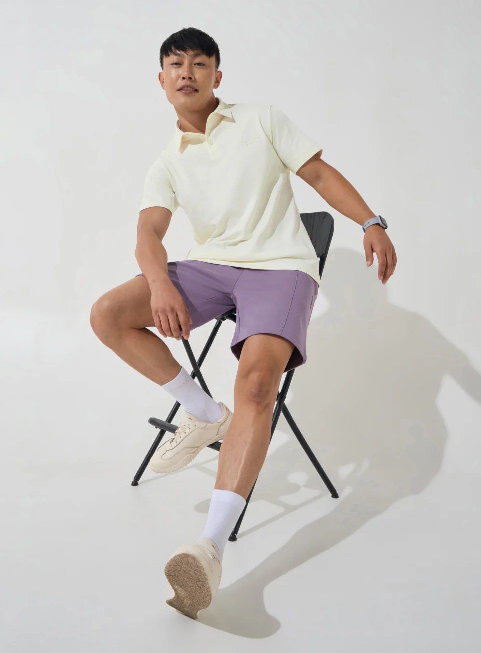 Men's Off-White Everyday Luxe Cotton Polo T-shirt - Image 3