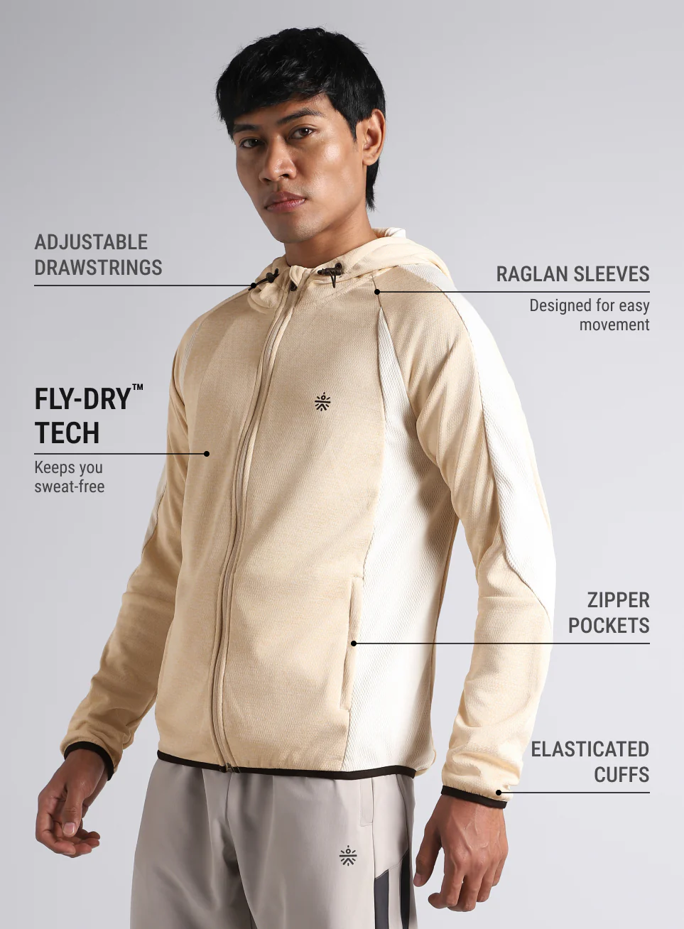 Men's Off-White HIIT Training Jacket - Image 5