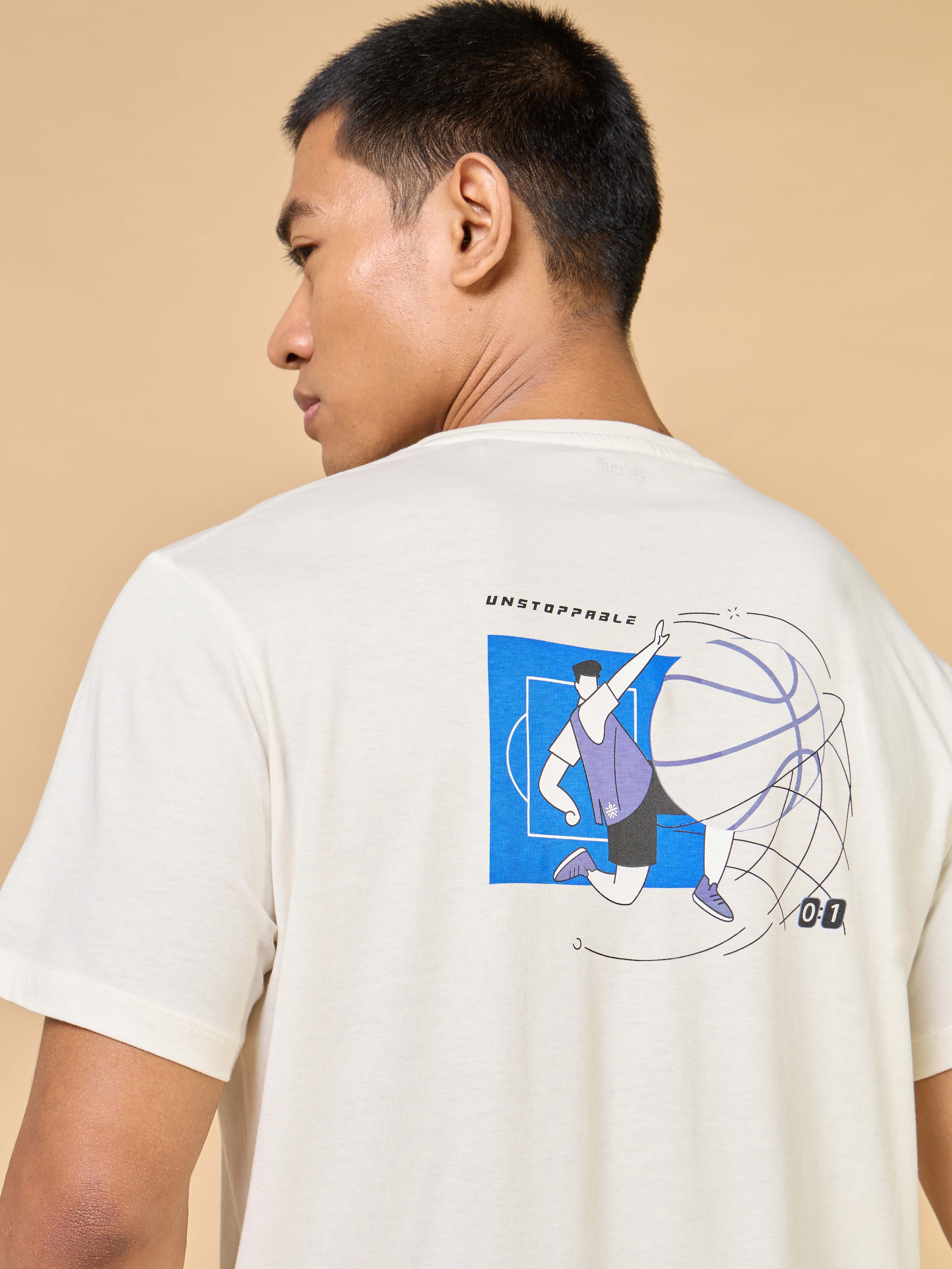 Men's Off White In Action Gracphic T-shirt - Image 8