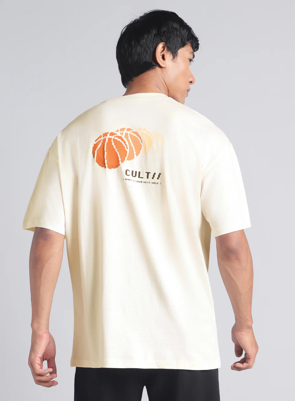 Men's Off White Oversized Graphic T-shirt - Image 6
