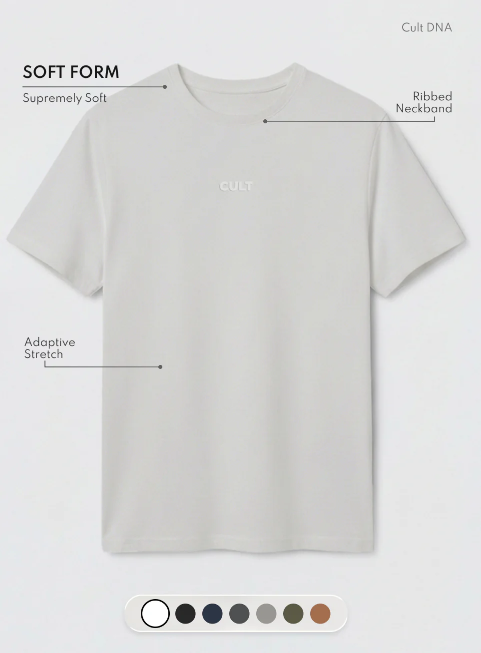 Men's Off-White Soft Form Classic T-shirt - Image 4