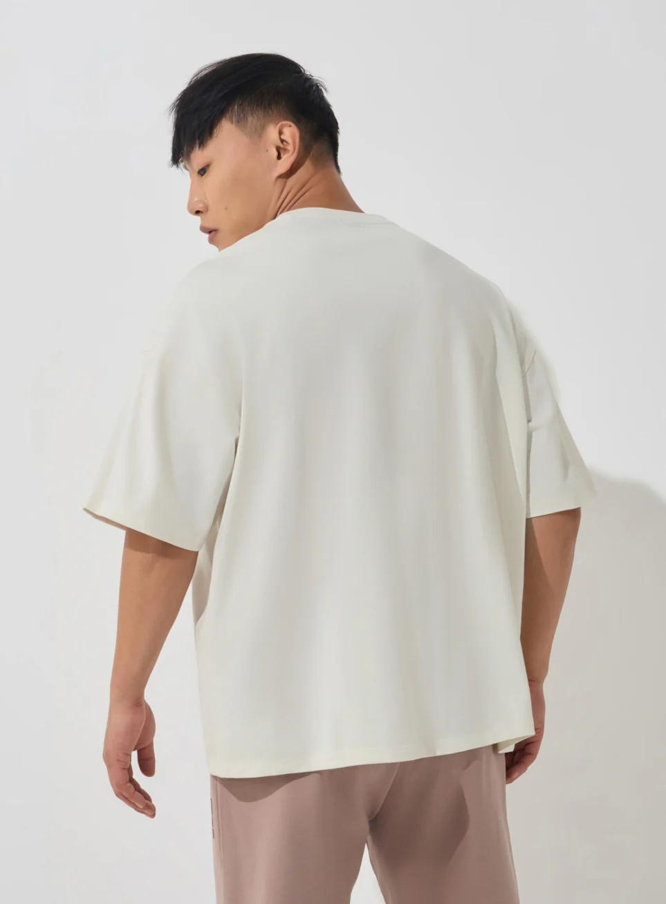 Men's Off-White Soft Form Oversized T-shirt - Image 6