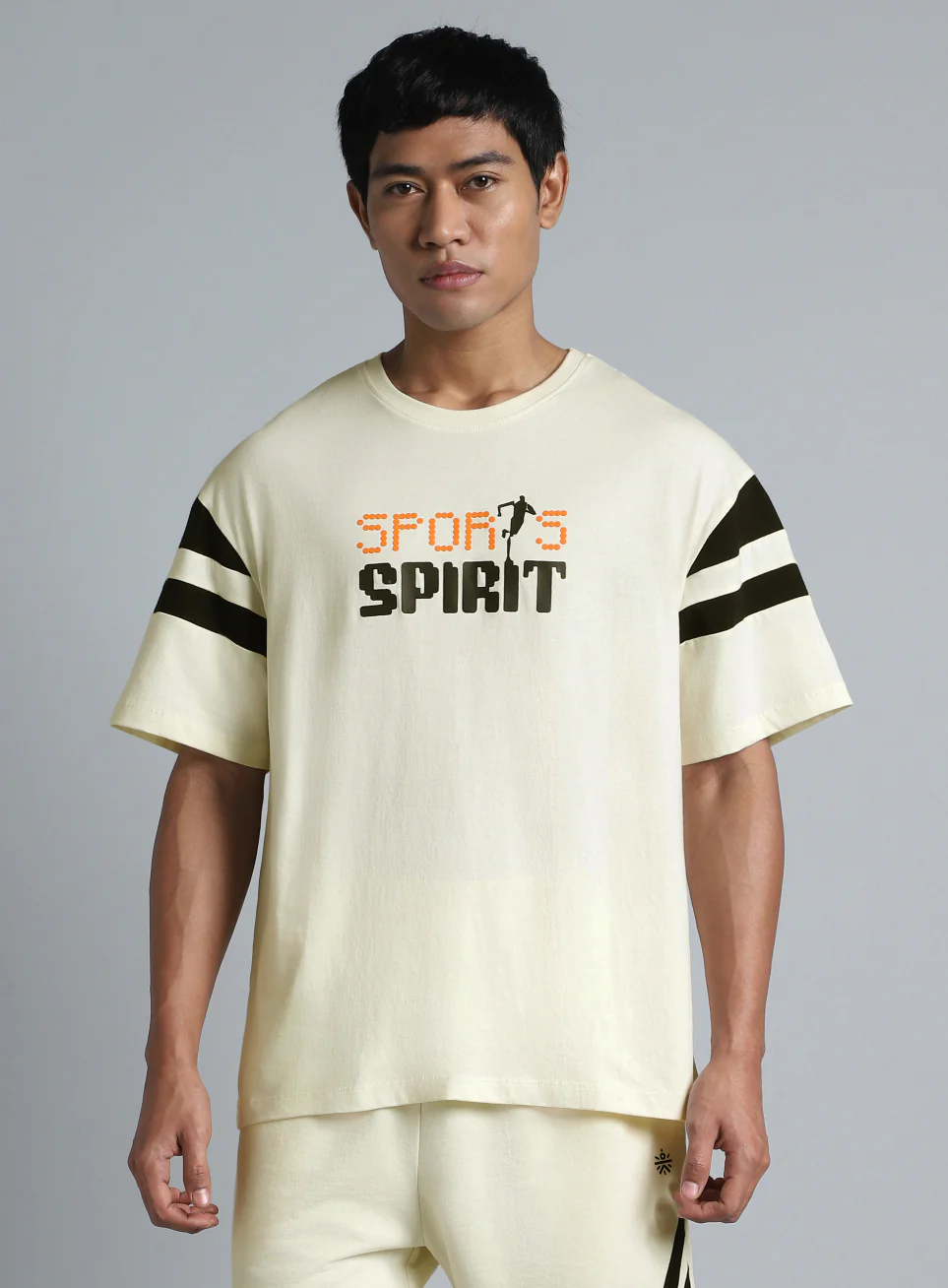 Men's Off White Sports Spirit Relaxed fit Graphic T-shirt - Image 4