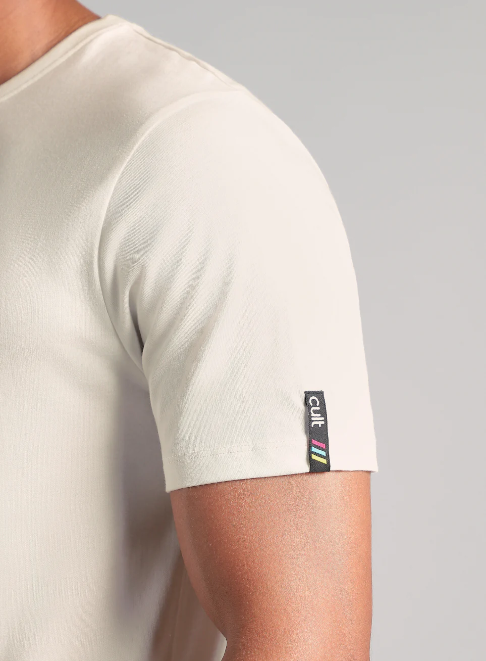 Men's Off White Sporty Racertrack T-Shirt - Image 9