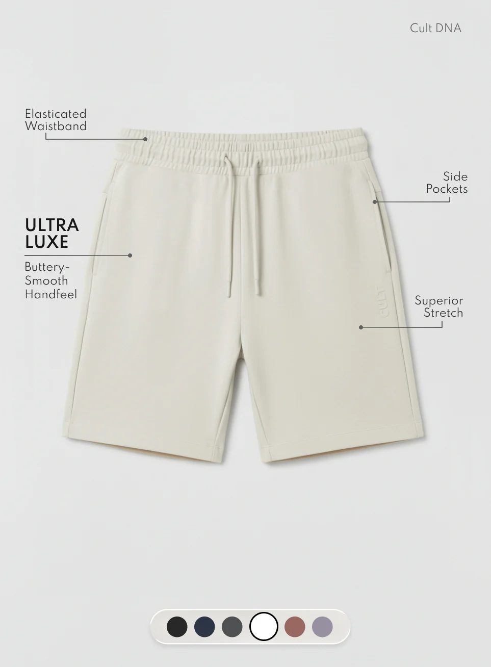 Men's Off-White Ultra Luxe Classic Shorts - Image 4